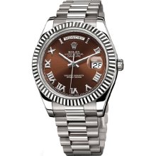 Rolex Day-Date II President 218239-RO-BRN Mens wristwatch
