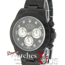 Rolex Daytona 116520 Stainless Steel Pvd Black Black Diamond Dial