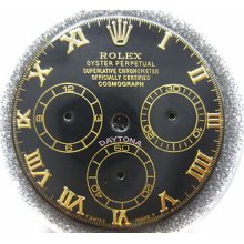Rolex Daytona Black Dial With Gold Roman Numerals Beautiful Upgrade