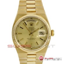 Rolex Mens Day Date Oyster Quartz President Champagne Stick 19018