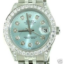 Rolex Midsize Diamond Bezel Datejust Watch Yr 2010