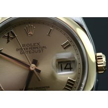 Rolex Stainless & 18k Yellow Gold Men's Oyster Perpetual Datejust Model 116203
