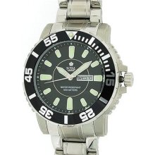 Royal London Gents Divers Water Resistant Day-date Stainless Steel Watch 40148-4
