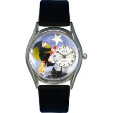 S-1220009 Halloween Flying Witch Watch Classic Silver