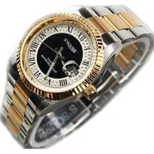 S2squre 480965 Stainless Steel Two Tone Men's Watch 4 Colors