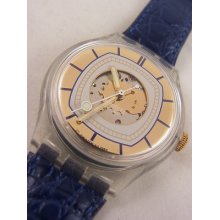 Sak117 Swatch 1995 Hidden View Automatic Gold Authentic