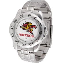 San Diego State Aztecs SDSU Mens Sports Steel Watch
