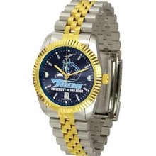 San Diego Toreros Men's Stainless Steel Alumni Dress Watch