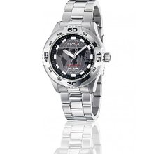 Sector Men's Watch R3253198025 In Collection Adventure, 3 H And S With Solar Black Dial And Stainless Steel Bracelet