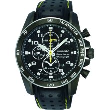 Seiko Mens Black Sportura Chrono Watch