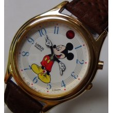 Seiko Mickey Mouse Gold Men's Misical Watch w/ Strap