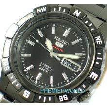 Seiko Sports Automatic / Hand Winding 100m Black Srp141 Watch Srp141j1 Japan