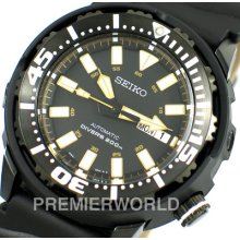 Seiko Superior Automatic / Hand Winding Black Ip Diver's 200m Watch Srp231k1