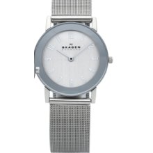 Skagen Corporate Collection Stainless Steel Large Watch W/ Silver Dial