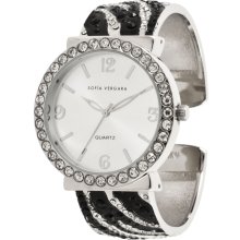 Sofia by Sofia Vergara Ladies Crystal Accent with White Dial and