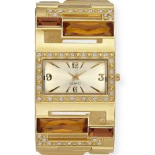 Sofia by Sofia Vergara Ladies Crystal Accent Gold Dial with Gold Tone