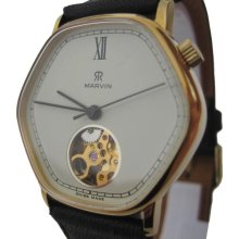 Special New old stock mechanical see trough Marvin P1416A Swiss watch