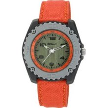 Sprout Unisex Eco Friendly Corn Resin Orange Organic Cotton Strap Watch