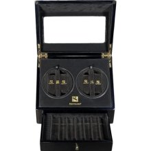 Steinhausen 4-mode Quad Lacquered Wood Watch Winder - Holds 11