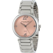 Stuhrling Ladies Vogue Soiree Diamond Circlet Swiss Quartz Pink Dial Wrist Watch