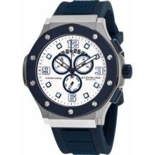 Stuhrling Original 160CXL.332UC16 Mens Quartz with Stainless Steel Caseandamp;#44; Blue Dial and Blue Rubber Strap