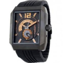 Stuhrling Original 284.335657 Metropolis Automatic Black-Orange Dial Watch