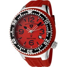 Swiss Legend Men's Neptune Red Dial Red Silicone
