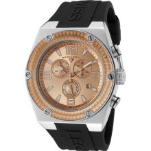 Swiss Legend Men's Throttle Chronograph Rose Gold Tone Dial And Bezel