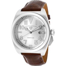 Swiss Legend Watch 20434-02s-brw Men's Heritage Silver Dial Brown Genuine
