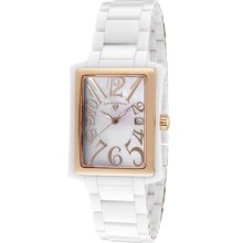 Swiss Legend Women's Bella White Mop Dial Rose Gold Tone Bezel White H