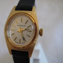 Swiss Marvin Gold Plated Rare Watch 1960's