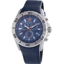 Swiss Military Hanowa Men's Marine Officer Chronograph Blue Dial Watch 06-4148-0