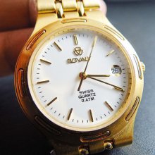Swiss Movt Bovaly Wr 30m Quartz Men Watch