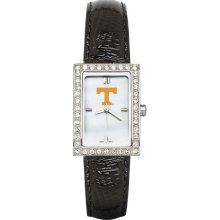 Tennessee volunteers women's allure black leather strap watch