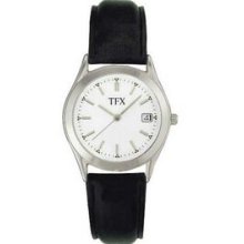 TFX by Bulova 36B104 Men's Black Strap Watch W/White Round Dial Promotional