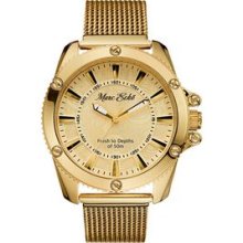 The Flash Marc Ecko Men`s Watch W/ Gold Mesh Band & Sunray Champagne Dial