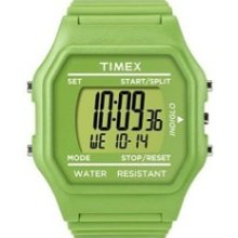 Timex Unisex 80 Jumbo Vintage Digital Watch Rubber Strap Alarm Indiglo T2n245