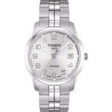 Tissot T0494101103201 Watch PR 100 Mens - Silver Dial Stainless Steel Case Quartz Movement