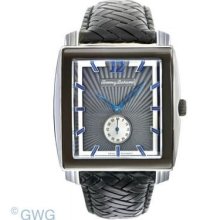 Tommy Bahama Mens Cubanito Analog Stainless Watch - Black Leather Strap - Blue Dial - TB1209