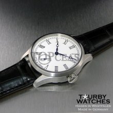 Tourby Marine 42mm Roman Silver Swan Neck