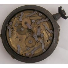 Triple Date & Moon Phase Pocket Watch Parts 53 Mm. In Diameter For Parts