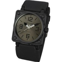 U.s Military Mens Sport Army Quartz Wrist Watch Black Rubber Strap Waterproof