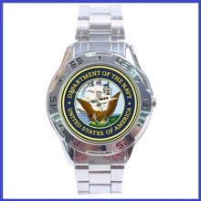 United States Navy - Stainless Steel Analogue Menâ€™s Watch