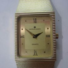 Universal Geneve Swiss Men's Watch Quartz All 14k Solid Gold Original Edition