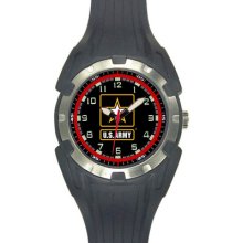 Us Army Rubber Strap Watch Abs Case Luminous Hands Stainless Steel Back