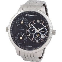 Used Mens Automatic Xxl Black Face Stainless Steel Wrist Watch G-czpuassb
