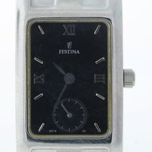 Used Women's Festina Stainless Steel Black Dial Watch