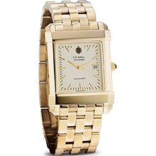 USNA Men's Swiss Watch - Gold Quad Watch w/ Bracelet