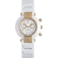 Versace Women's 95ccp1d497 Sc01 Reve Motherofpearl Dial Chrono White Ceramic