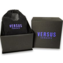 Versus Women's Quartz Watch With Black Dial Analogue Display And Gold Stainless Steel Plated Bracelet Al13sbq709 A079